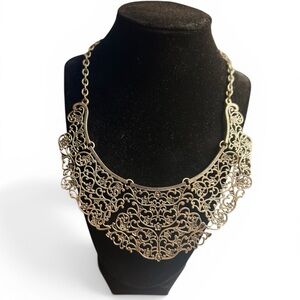 Elegant Filigree Bib Necklace